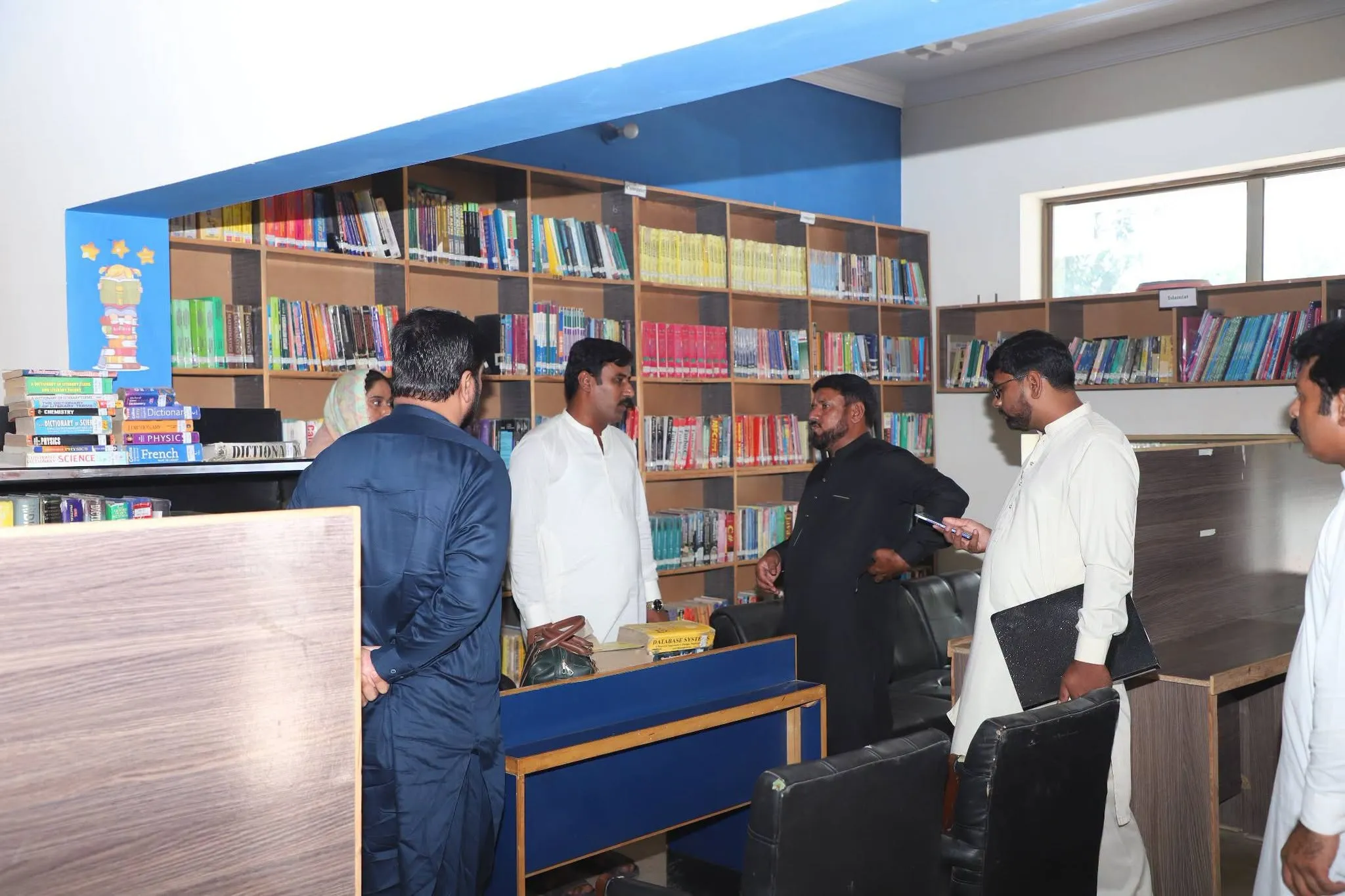 Library shelves